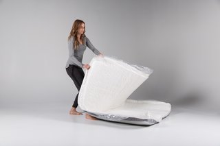 The next step is to unroll the mattress—and it's ready to go. After opening the package and placing it where desired, the only thing left to do is unzip it and adjust the layers to your preference.