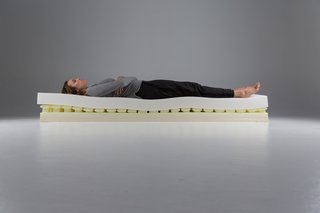The comfort of the mattress is made possible by the internal structure that's made up of a keen layering of special materials, all pieced together in Luxi's American manufacturing facility. From top to bottom, these layers include latex, memory foam, their Support Balancing Technology foam, and a breathable urethane foam base. It's then all wrapped together by a sock covering, keeping it tailored and clean.