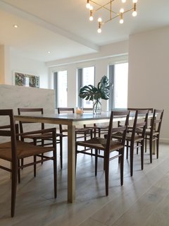 One of the quintessential Smilow pieces that Judy has reintroduced, is the Rush Dining Chair, originally designed in 1956. Available with or without arms, its structure is crafted of solid walnut and the rush seat is woven in a continuous fashion by experts in Pennsylvania. After discovering that rush weaving has become a dying trade, Judy worked with the SeatWeavers’ Guild in order to find a local producer that still practices the art form. 