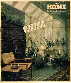 Smilow–designed furniture played an important role in American culture. Shown here is the September 1975 cover of the New York Times magazine, where the Rush Armchair took center stage. 