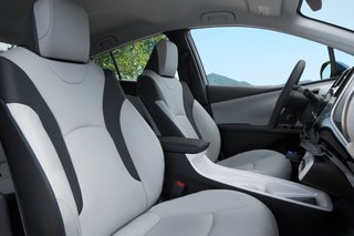 Hitting the Road With the Newest Hybrid Technologies - Photo 7 of 8 - A redesigned interior has created more spacious seating, while a reshaped center console adds even more open space. Deep side bolsters and an available eight-way power-adjustable driver’s seat with power lumbar support allows you to get comfortable, no matter how long the road trip may be.