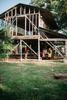 In the open communal barn, the resident family often hosts dinner parties to be enjoyed alfresco with a four-course meal. 