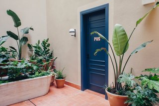 Max Rippon and Ausias Perez painted the numbers on the doors in a similar style to the original signage of the building. 
