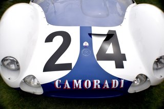 Towards the end of 1958, Maserati developed this front-engined, 2-liter prototype Tipo 60 at a time when many race car designers were starting to lean towards rear-engined builds. In 1959, it was tested for the first time on the road between Modena and Verona, and went on to partake in multiple races. It retired at the end of 1963.