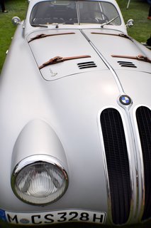 In 1939, Carrozzeria Touring in Milan built this "superleggera" body on a BMW 328 chassis to be used for long-distance racing. Its lightweight and aerodynamic shape allowed it to hit a top speed of 137 and completed the 24 Hours of Le Mans race in 1939.