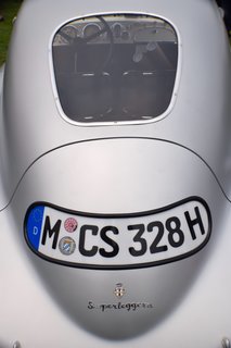 Shown from the back, the touring coupé completed its last race at the Ruhestein Hillclimb in 1946—the first German race held after World War II. After BMW Classic restored it to its original condition, it was put on display at the BMW Museum in Munich, German.