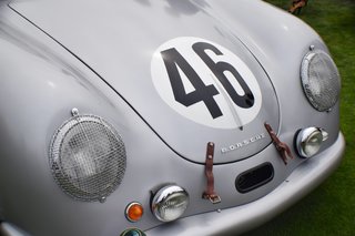 Coming from Portland, Oregon, this Porsche 356 SL Coupe was one of only four cars that were prepared for the 24 Hours of le Mans race in 1951. It was the only one that made it to the race without crashing. Though it finished 20th overall, it won first in its class (1100 cc), which became Porsche’s first win in an international race and marked the beginning of its extended connection to international endurance racing.