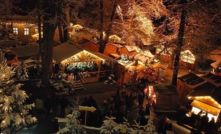Dinkelsbühl's Christmas market during the holidays
