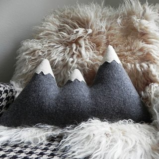 Three Peak Mountain Pillow for $75 from Alpine Modern