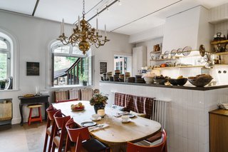 The communal kitchen rotates around a farm table where guests can relax while chefs prepare meals. Ett Hem only uses fresh, local ingredients that change according to the season. Each morning, the staff chooses what the meals will be and they leave pastries, champagne, wine, and other treats for guests to grab throughout the day.