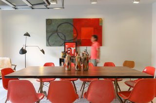 Before listing this space, Desbiens used to use her main floor as a place where she could invite clients in for meetings. Many of the neighbors use it as a place to feature their work in a gallery-like setting. 