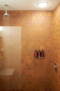 A Modern Mountain Lodge That Will Make You Love Winter Like Never Before - Photo 5 of 13 - Each room’s bathroom is equipped with showers lined with Terracotta tile, modern rain showers, and skin and haircare products made exclusively for Scribner’s.