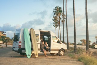 Indoek’s New Book Shares a Glimpse Into the Homes of Creative Surfers - Photo 7 of 11 - Janna Irons (a writer, brand strategist, and member of the royal Irons family) and Johnny Stifter (a writer, editor, and producer) recently dropped everything, downsized, and took off on a cross-country adventure in a newly-converted Dodge Sprinter van. 