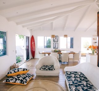 Indoek’s New Book Shares a Glimpse Into the Homes of Creative Surfers - Photo 8 of 11 - Raimana Van Bastolaer’s living room—his favorite part of his house—showcases a Gerry Lopez Board that Red Bull gave to him.