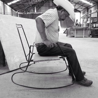 The design of La Norestense began with a study of the traditional rocking chair that’s been a large part of daily life in Monterrey, Mexico. 