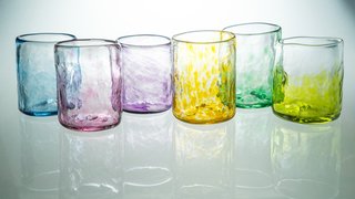 Studio Xaquixe finds discarded glass from communities and collection centers in Oaxaca, Mexico, and turns it into a "formulated glass" recipe—a mix of 95-percent glass and five-percent raw materials. In their glass-blowing studio, they use a heat recovery system that reuses wasted heat from one part of the process, and filters it to another. This reduces energy consumption by up to 35 percent. 