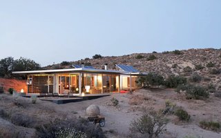 14 Totally Off-the-Grid Cabins - Photo 9 of 14 - <br>The Off-grid itHouse is an architecturally significant house, powered by solar panels for energy and hot water, and located in a pristine remote valley in the beautiful California high desert. The house observes key green principals of smaller footprint, minimal disturbance to the natural beauty of the surrounding landscape, use of renewable resources, and living simply and minimally.