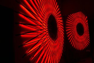 The starting point for the exhibition was Audi's LED headlights.