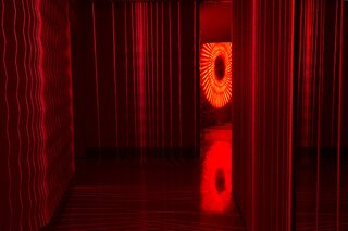 Schreiber use 400 lasers in the installation, each of which we customized by hand in his New York studio.