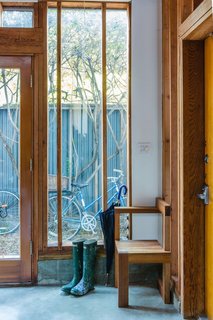 As an exercise, Kristin recreated Gerrit Rietveld's Steltman chair from 1963. "It's something that I always wanted to build," she says. "I used some offcuts from a boat I worked on to build this one."