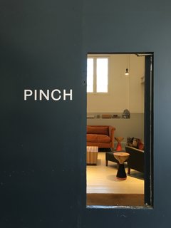 Pinch's serene showroom contrasts the creative chaos in the studio upstairs, but the models that line the back wall give visitors a hint of the creative process happening just above them.