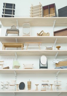The abundance of models is a reflective of the designers' approach: They're constantly mocking up ideas as pieces are refined detail by detail. 