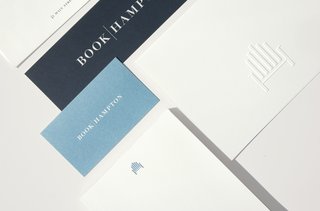 BookHampton’s new wordmark is set in serif Didot with Futura as the supporting fonts 