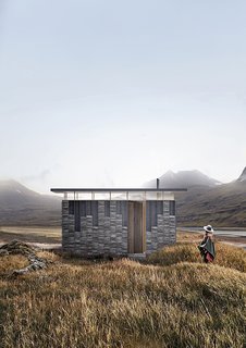The Slate Cabin by TRIAS utilizes a local material