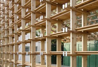 The main structure is made from cedar.