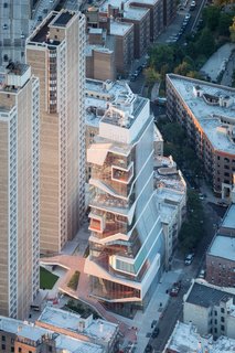 The Roy and Diana Vagelos Education Center include outdoor terraces for gatherings.