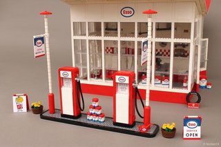 A Modernist Gas Station Made From Lego Is Fit For Any Shelf - Photo 4 of 6 -