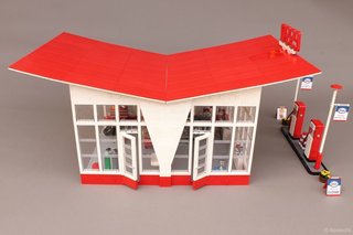 A Modernist Gas Station Made From Lego Is Fit For Any Shelf - Photo 5 of 6 -