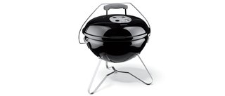 Our top pick for best portable charcoal grill is the Weber Smokey Joe. (Amazon: $39.99)