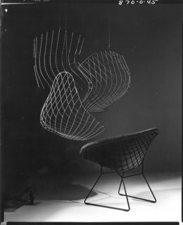 Making Bertoia - Photo 1 of 14 - Outake from an advertisement for the Bertoia Diamond Chair. Photograph by Herbert Matter. Image from the Knoll Archive.