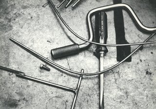 Making Bertoia - Photo 3 of 14 - Tools used in the assembly of the Bertoia Collection. Image from the Knoll Archive.