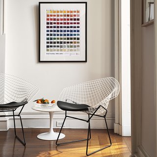 Bertoia Two-Tone Diamond Chairs, 2016. Photograph by Knoll.