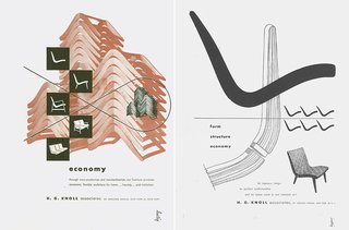 Original advertisements for the Jens Risom 650 Series designed by Alvin Lustig, c. 1944-1945. Images from the Knoll Archive.