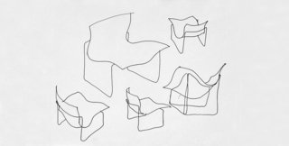 Sketch for the Handkerchief Chair by Lella & Massimo Vignelli. Image form the Knoll Archives. 