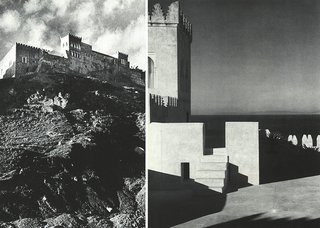 York Castle, with its crenellated rampart walls, was situated above the beach on the edge of Tangier. 