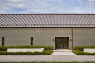 "Most of the house is on one level, where the connection to the ground is seamless," he says. Kolbe windows and doors are used throughout the home. 