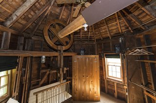Currently used for storage, the windmill's interior is nevertheless intriguing. 