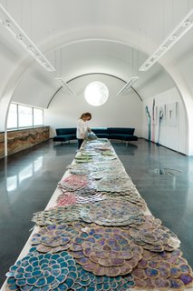 "The interior is primarily white to move daylight evenly throughout the primary spaces," Moore explains.