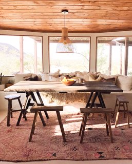 "The spaces we choose to renovate have plenty of history and character even before we begin," Sara says. "Our goal with our renovations is to bring the spaces in some ways back to what we believe they once were." Both homes available to rent were originally built in the mid-20th century. 