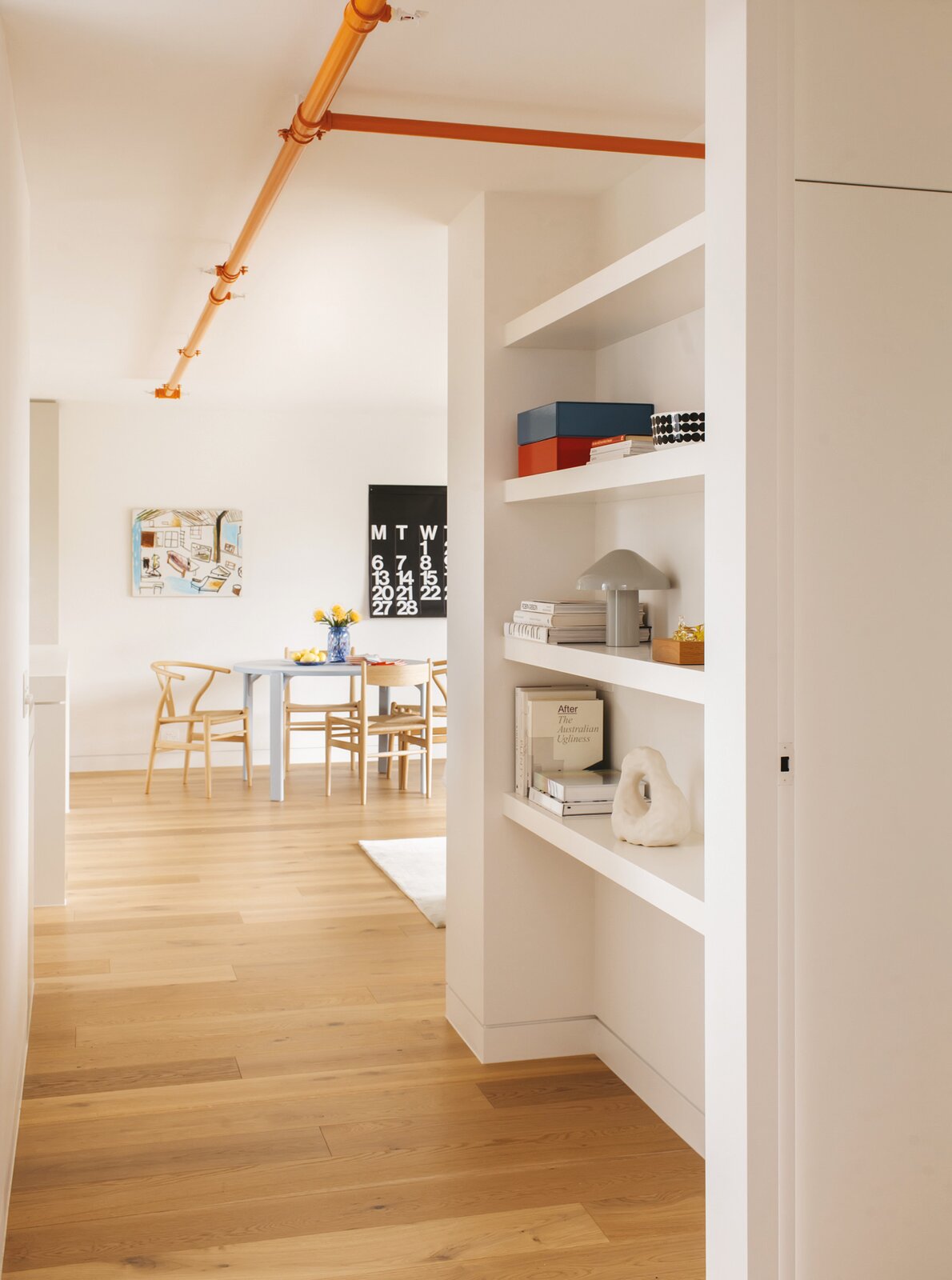 Illustration of Apartment Makeover With Exposed Pipes