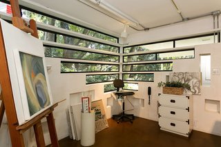 An Amazing Tree-Covered Glass House For Sale in the Berkeley Hills - Photo 15 of 20 - The lower level art studio, where Helen painted, was a later addition to the house.