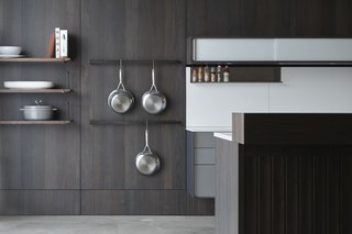 Both specialized and flexible, Henrybuilt’s Opencase Wall System transforms walls into functional architecture.