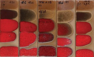 Glaze tests are created by hand to determine the desired application and its gram weight.