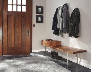 Morris bench in walnut