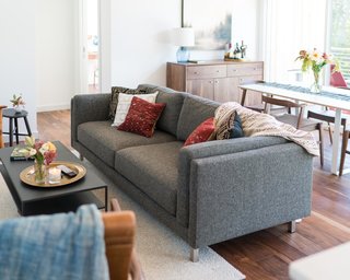 Cade sofa and Slim cocktail table 