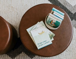 Aero leather ottomans 